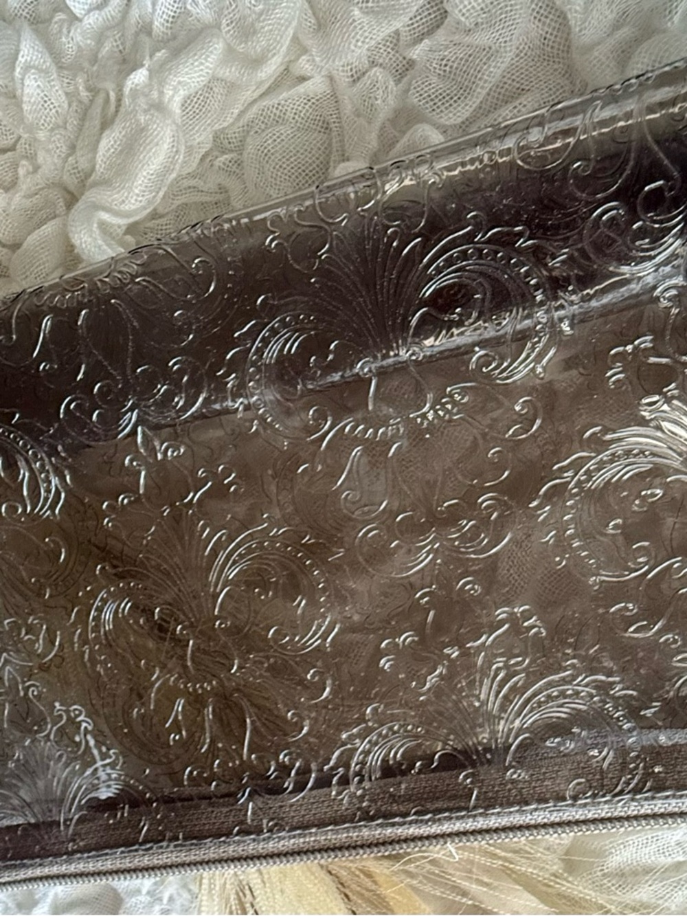 Embossed Clear Makeup Pouch - Picture 2 of 3